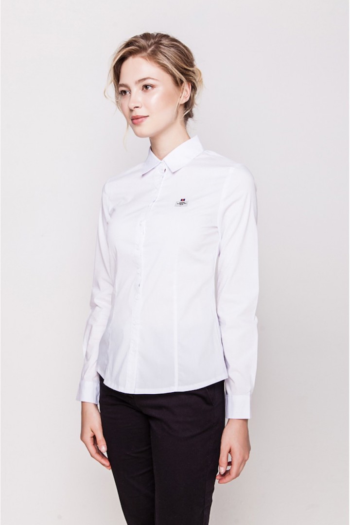 Фото товара 15315, белая классическая женская блузка